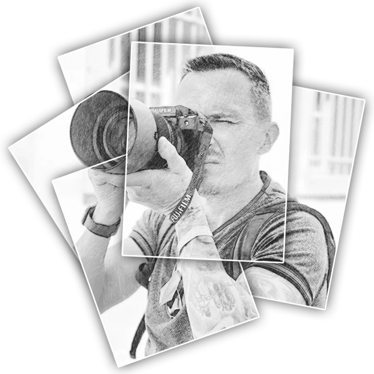 Portrait en noir et blanc de Jérôme, photographe mariage Luberon et fondateur de Studio Argo.