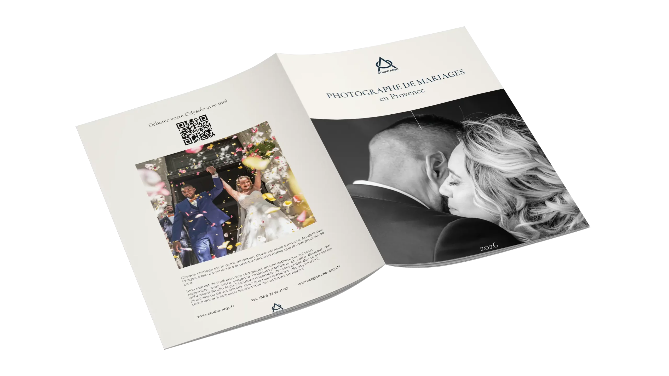 Livret de présentation de Studio Argo - photographe mariage Luberon.